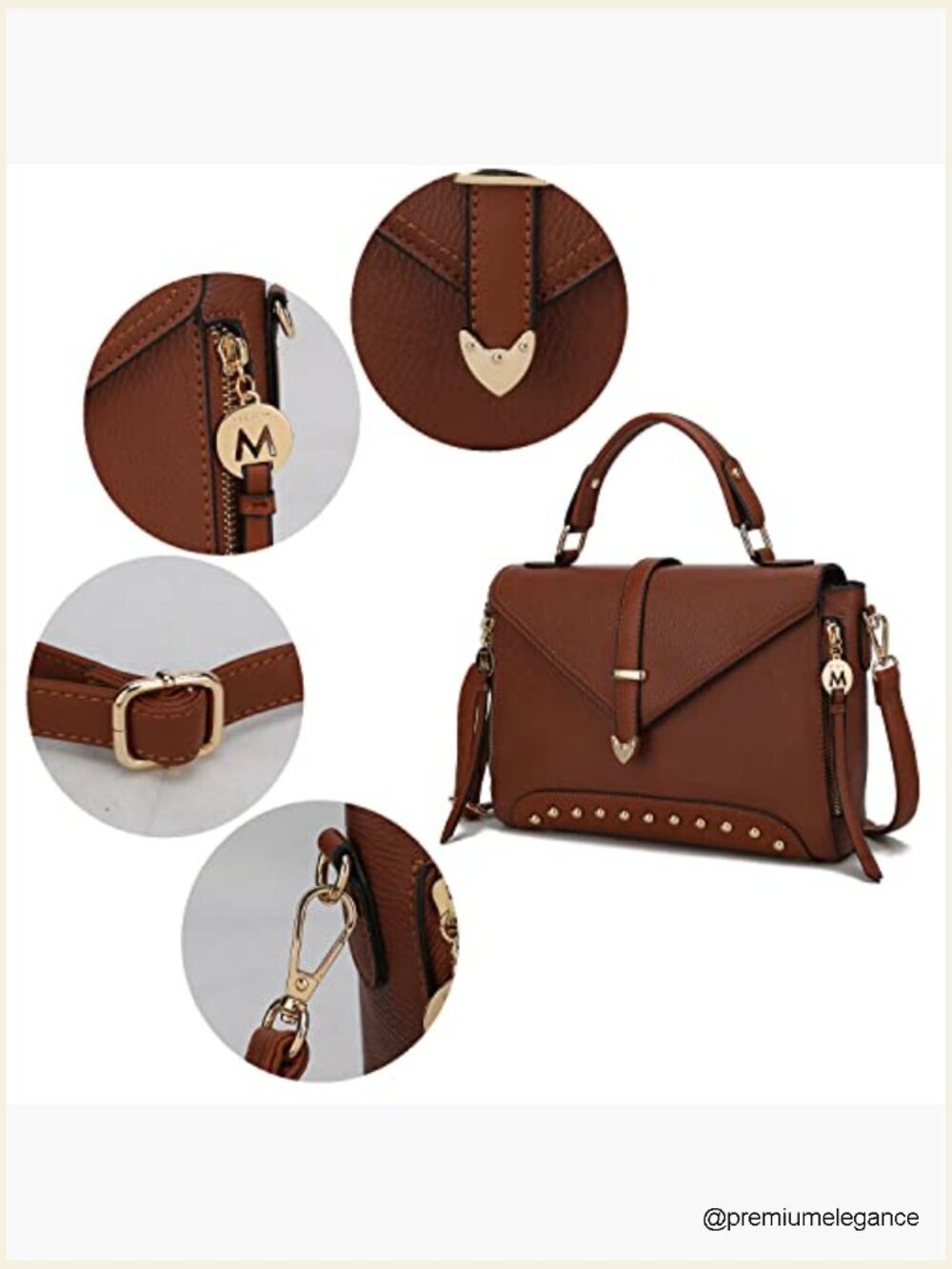 Vegan Leather Crossbody Bag Purse Shoulder Handbag Women - Picture 7 of 7